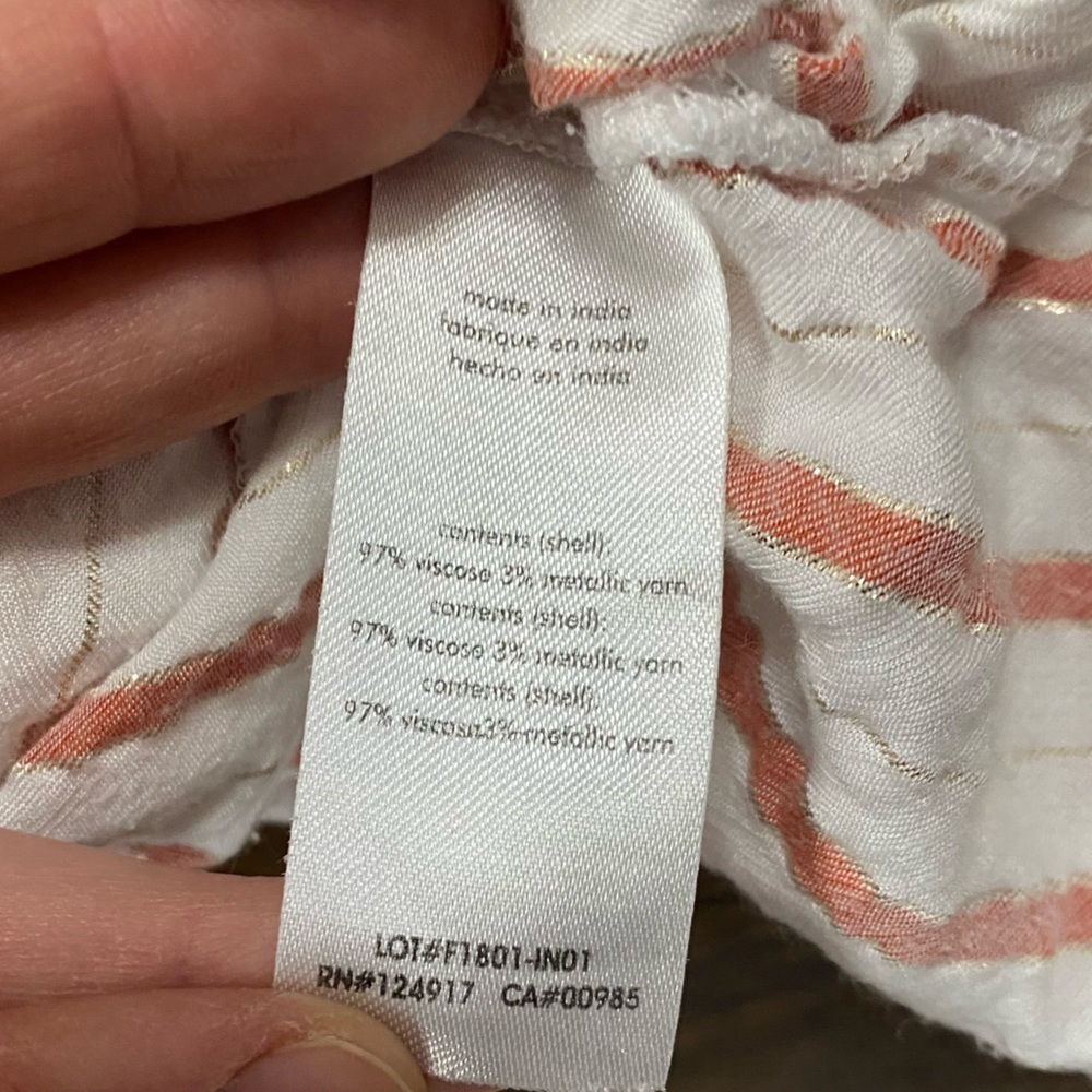 Onia Striped Button Down Swim Cover Up Small Shirt Dress Beach Resort White Red - Picture 10 of 13